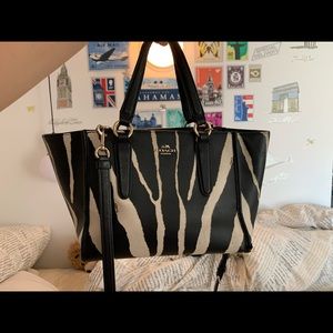 Coach zebra pattern crossbody bag